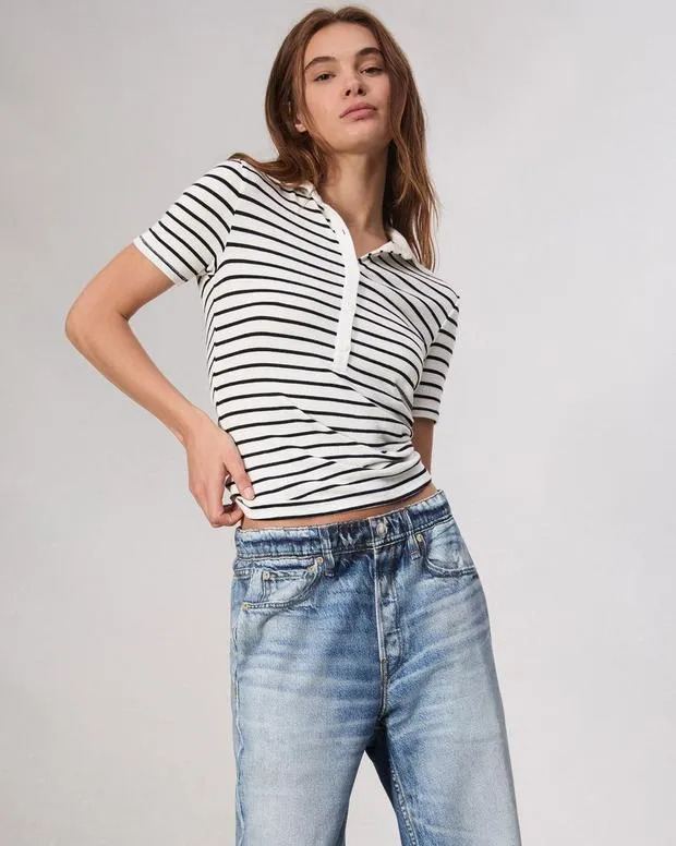 Women Jeans Rag and Bone Miramar Terry WideLeg Pant Cotton Terry Noosa