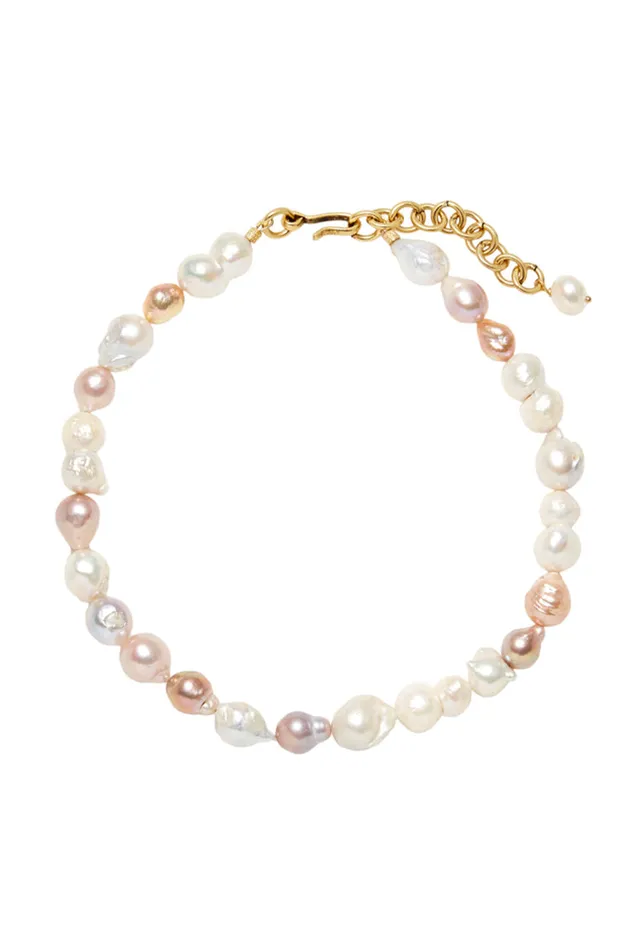 Women Jewelry LoveShackFancy BrinkerEliza Favorite Pearl Choker Necklace Multi