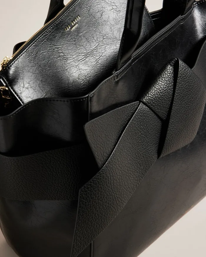 Women JIMMA 8211 PU Large Tote Bag Jetblack Ted Baker Tote Bags