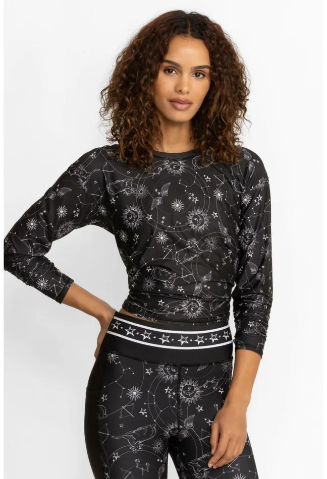 Women Johnny Was Active Promisino Step Hem Tee W Flyaway Back Bijou