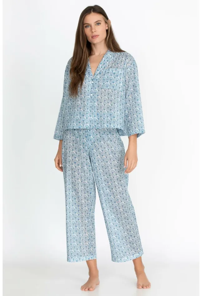 Women Johnny Was Bottoms Drawstring Sleep Pant Multi