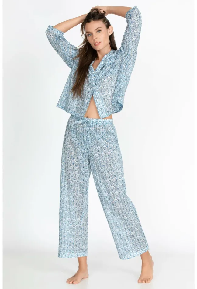 Women Johnny Was Bottoms Drawstring Sleep Pant Multi