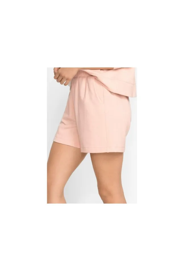 Women Johnny Was Bottoms Fleece Pull On Short Rose Smoke