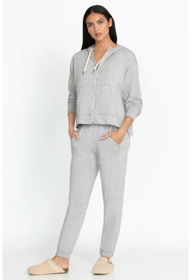 Women Johnny Was Bottoms Forward Side Seam Jogger Heather Grey