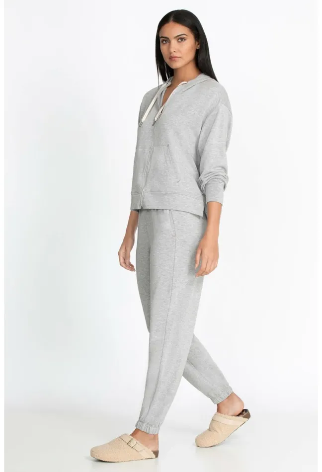 Women Johnny Was Bottoms Forward Side Seam Jogger Heather Grey