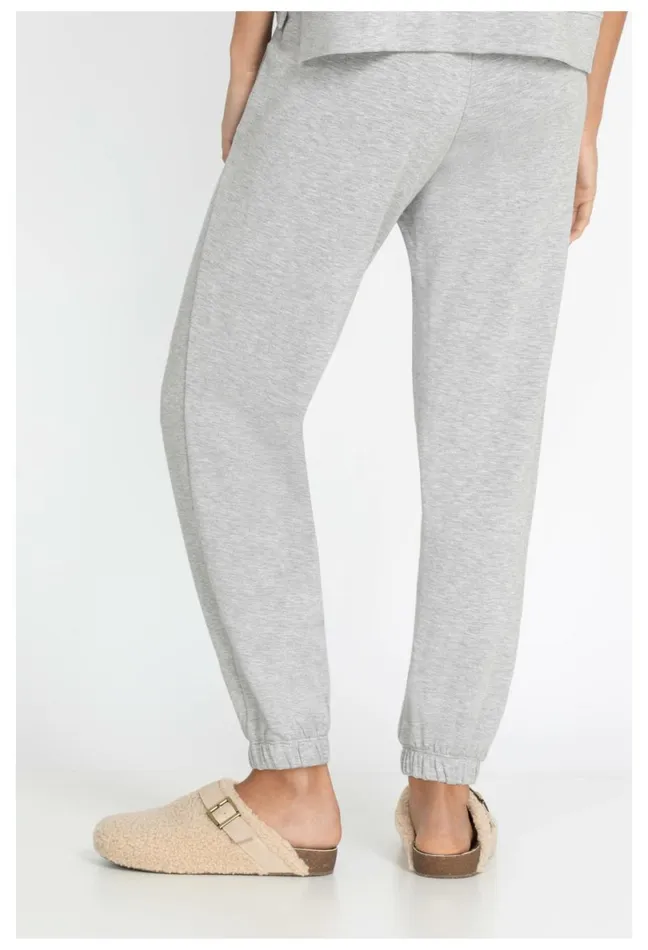 Women Johnny Was Bottoms Forward Side Seam Jogger Heather Grey