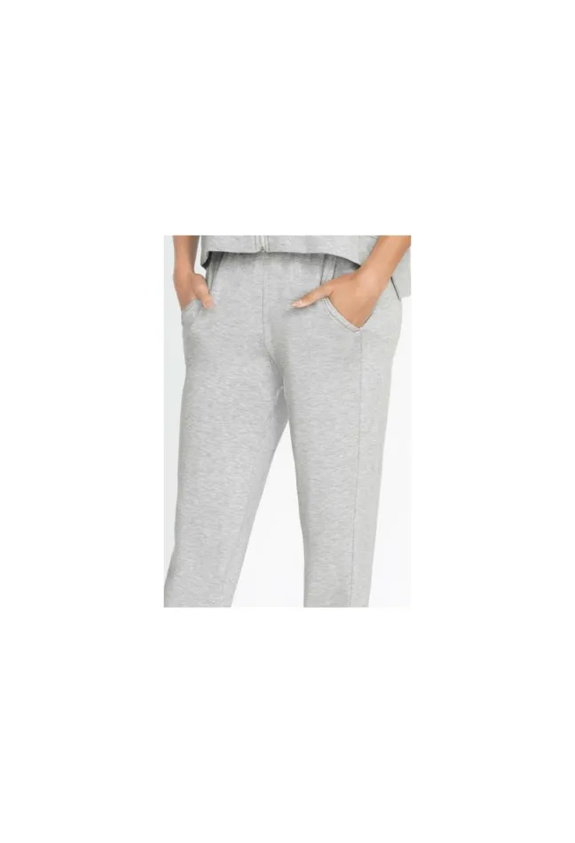 Women Johnny Was Bottoms Forward Side Seam Jogger Heather Grey