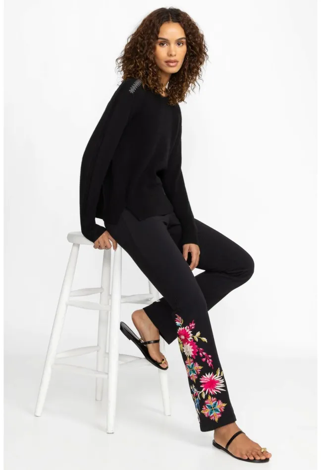 Women Johnny Was Bottoms Julie Baby Boot Legging Black