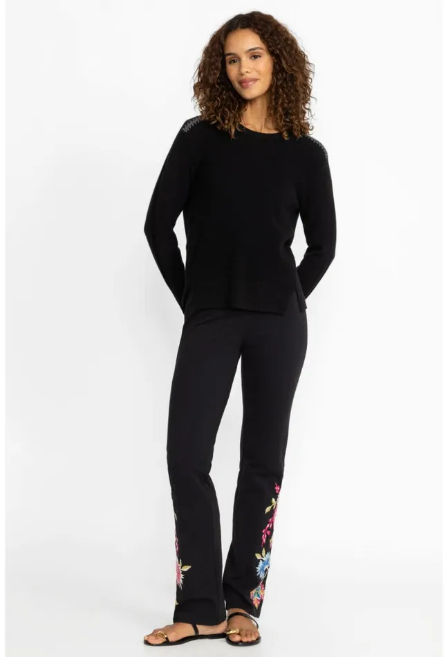 Women Johnny Was Bottoms Julie Baby Boot Legging Black