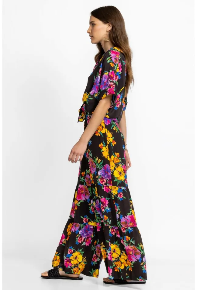 Women Johnny Was Bottoms Poppy Silk Tiered Pant Poppy