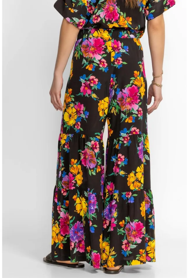 Women Johnny Was Bottoms Poppy Silk Tiered Pant Poppy