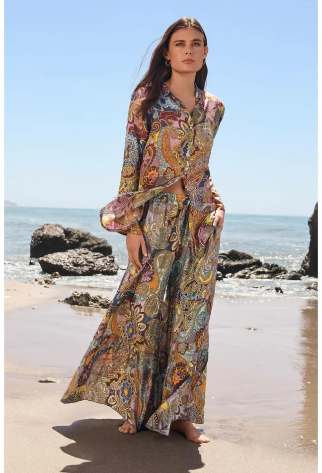 Women Johnny Was Bottoms Sandalwood Viola Pant Multi