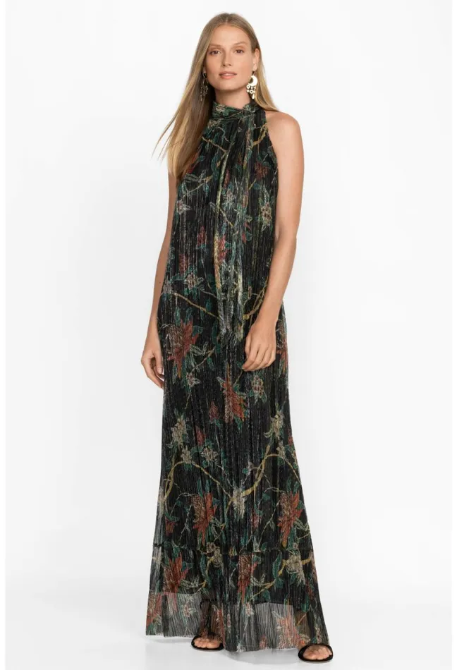 Women Johnny Was Dresses Evelina Metallic Maxi Dress Multi