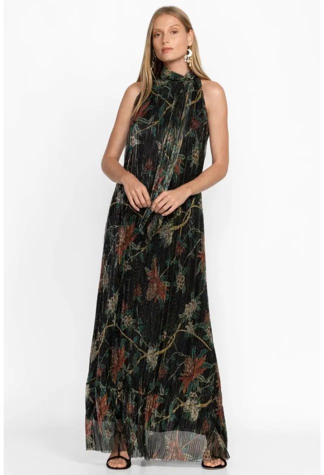 Women Johnny Was Dresses Evelina Metallic Maxi Dress Multi