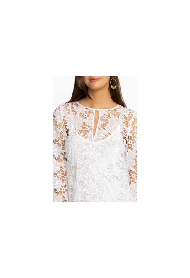 Women Johnny Was Dresses Floral Garden Lace Maxi Dress White