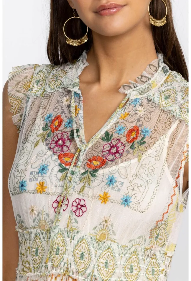 Women Johnny Was Dresses Merida Mesh Dress Multi