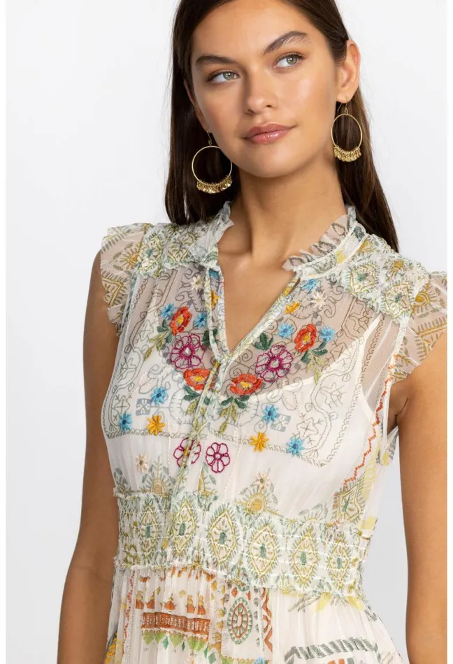 Women Johnny Was Dresses Merida Mesh Dress Multi