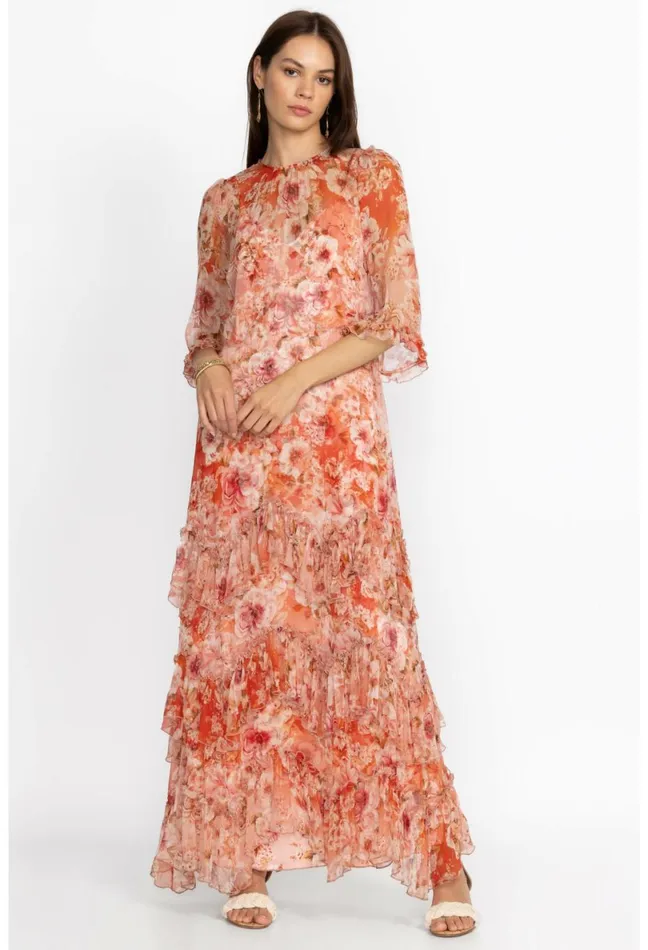 Women Johnny Was Dresses Yours Truly Silk Maxi Dress Yours Truly