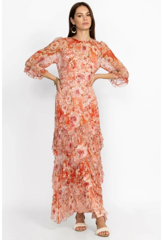 Women Johnny Was Dresses Yours Truly Silk Maxi Dress Yours Truly