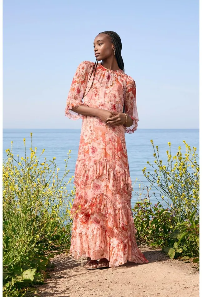 Women Johnny Was Dresses Yours Truly Silk Maxi Dress Yours Truly