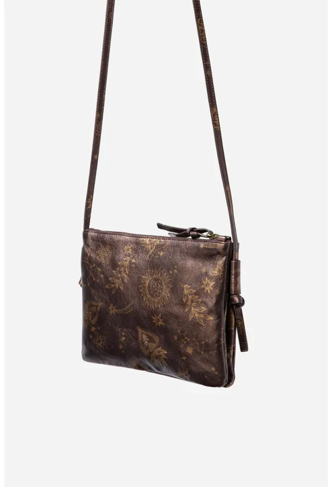 Women Johnny Was Handbags Asteria Italian Leather Crossbody Bag Barolo
