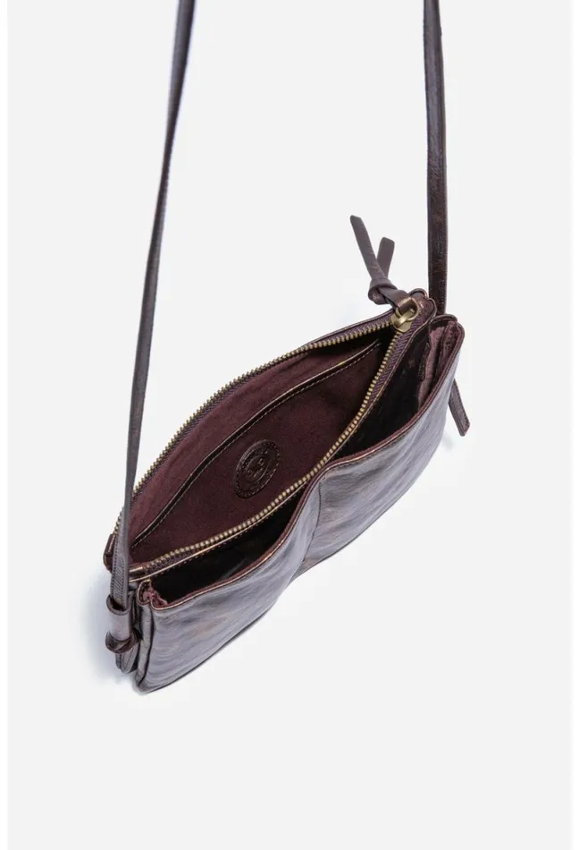 Women Johnny Was Handbags Asteria Italian Leather Crossbody Bag Barolo