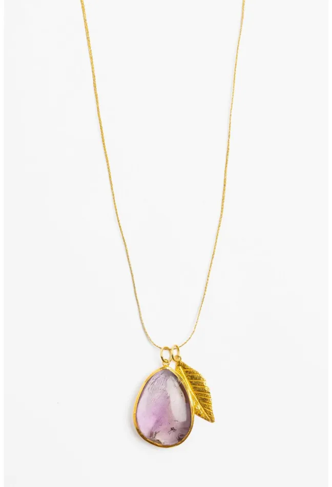 Women Johnny Was Jewelry Pippa Small Amethyst Leaves Necklace Purple