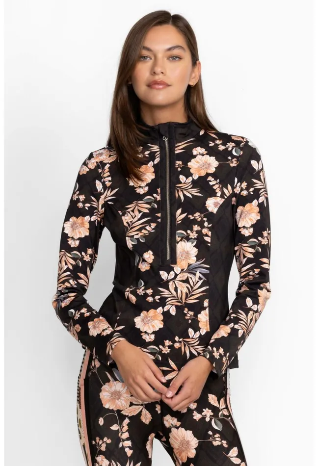 Women Johnny Was Outerwear Nido Blocked Athletic Mock Neck Pullover Nido