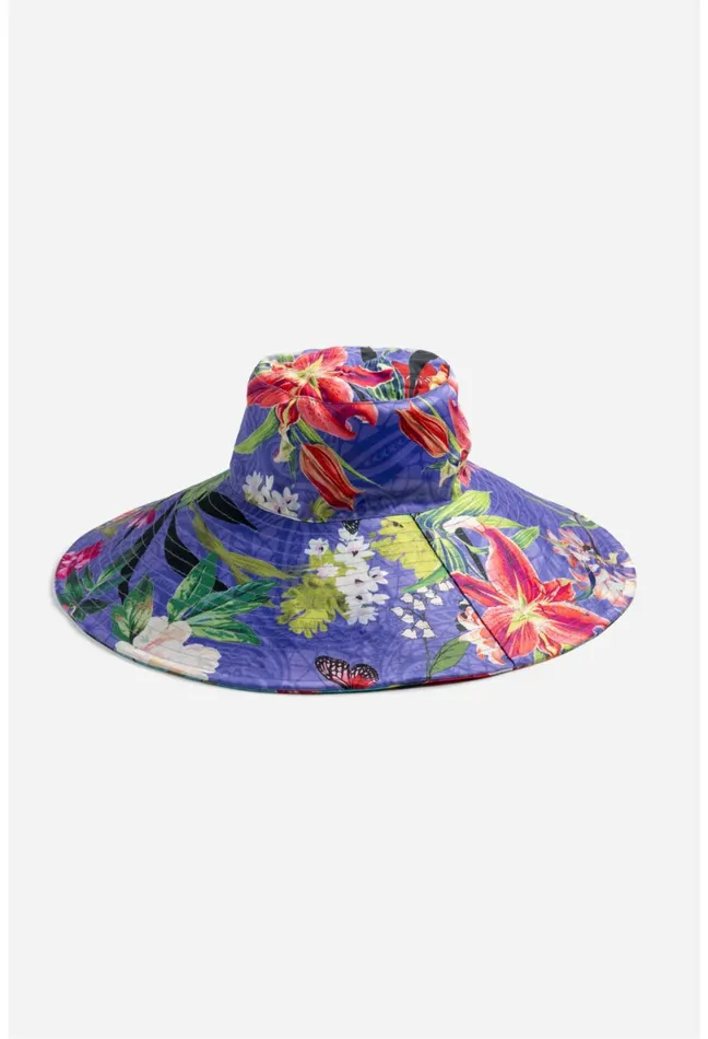 Women Johnny Was Swim and Resort Reversible Goza Mix Beach Hat Multi