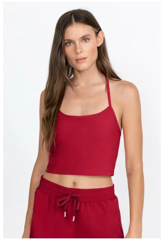Women Johnny Was Tops Endurance Cross Back Cami Rio Red
