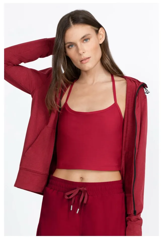 Women Johnny Was Tops Endurance Cross Back Cami Rio Red