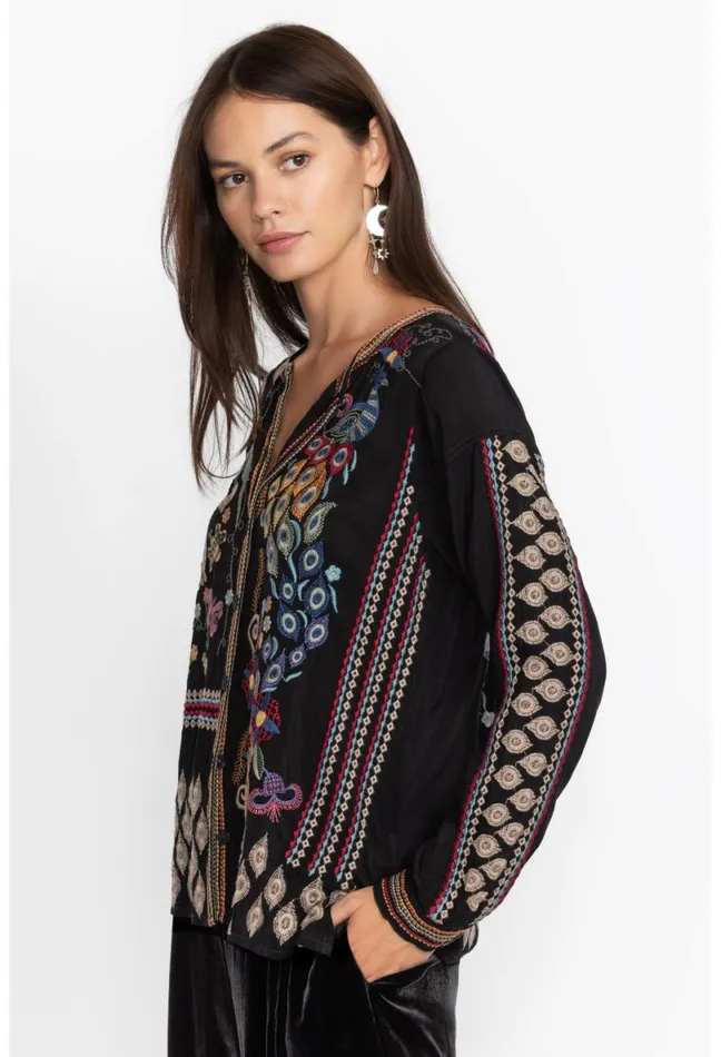 Women Johnny Was Tops Zodea BlouseRio Black