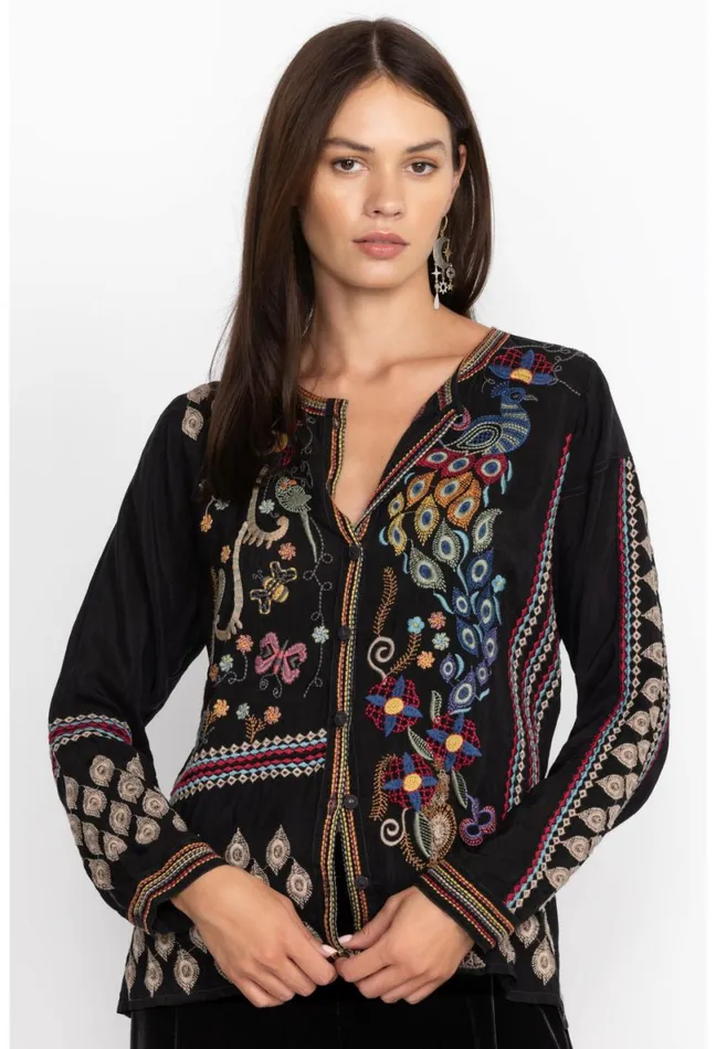 Women Johnny Was Tops Zodea BlouseRio Black