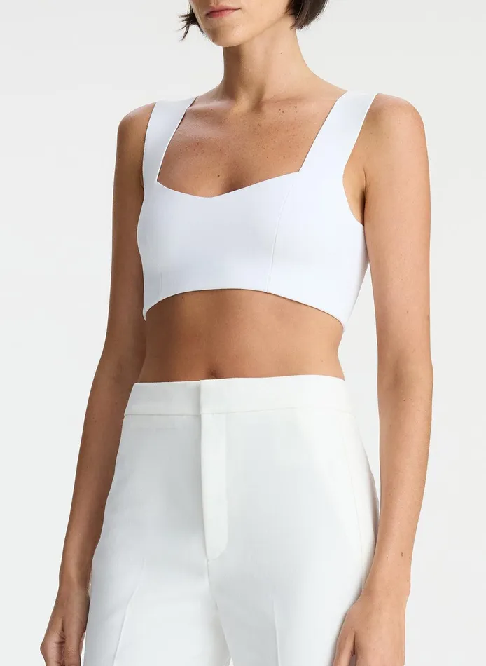 Women Jordana Compact Knit Bra White ALC Tops