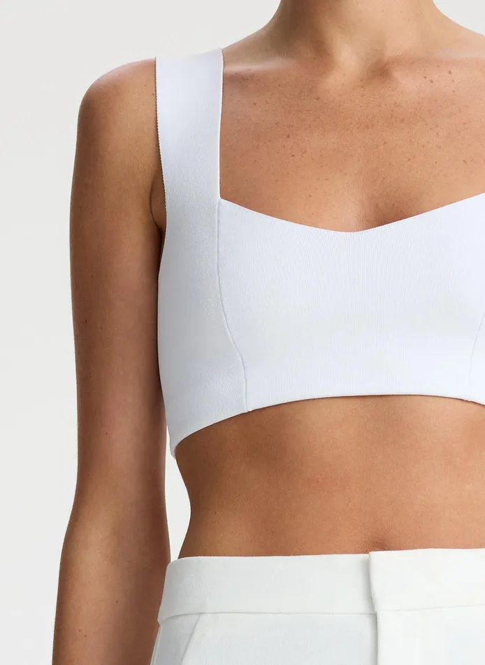 Women Jordana Compact Knit Bra White ALC Tops