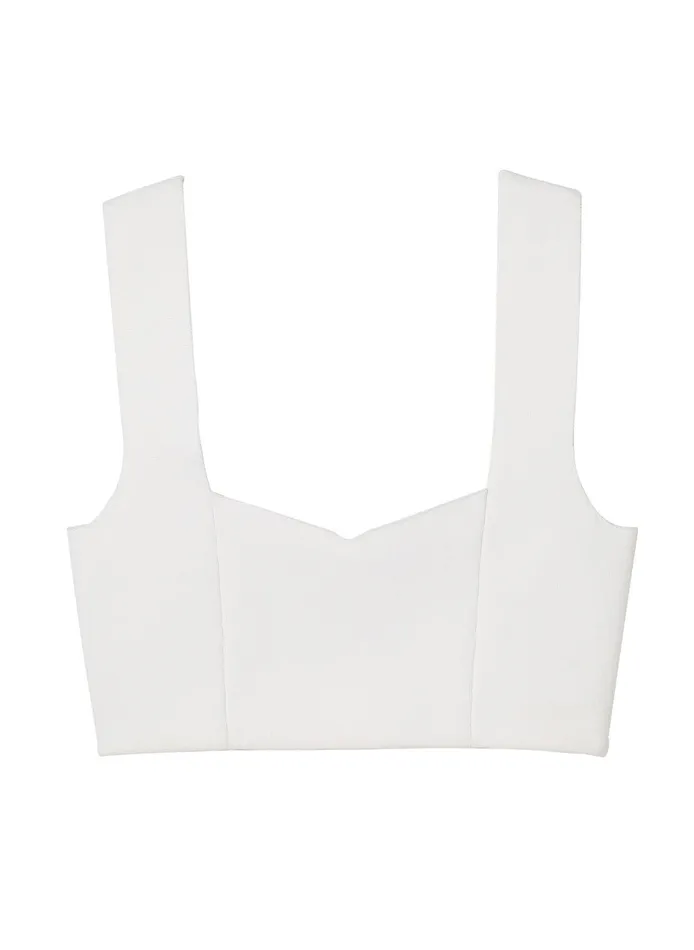 Women Jordana Compact Knit Bra White ALC Tops