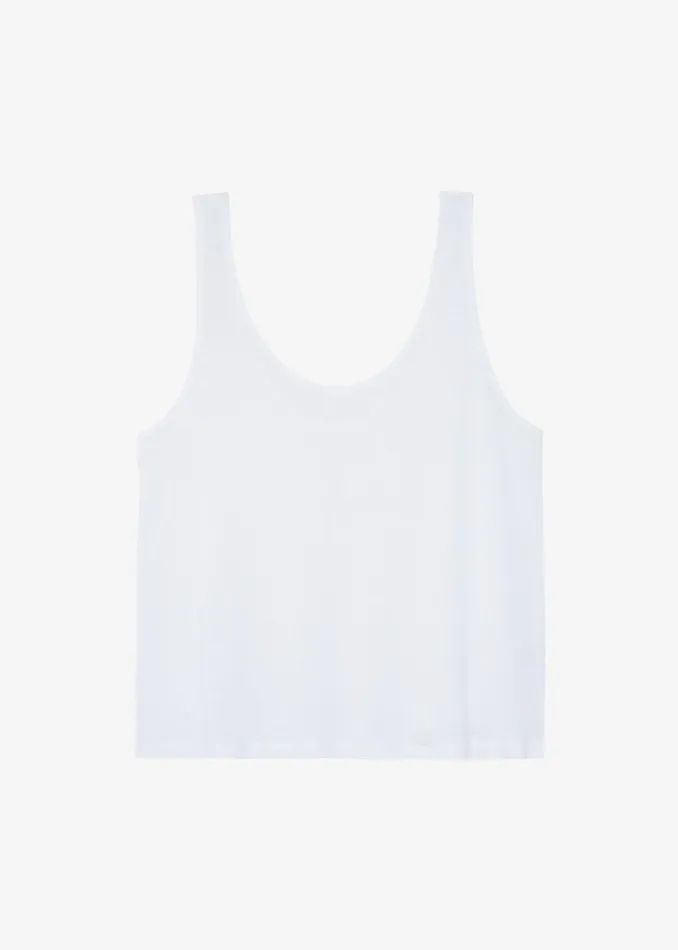 Women Josie Scoop Neck Tank Top 8211 White The Frankie Shop Tops