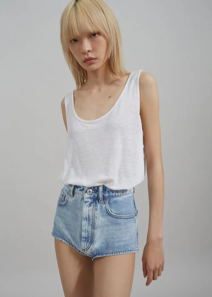 Women Josie Scoop Neck Tank Top 8211 White The Frankie Shop Tops