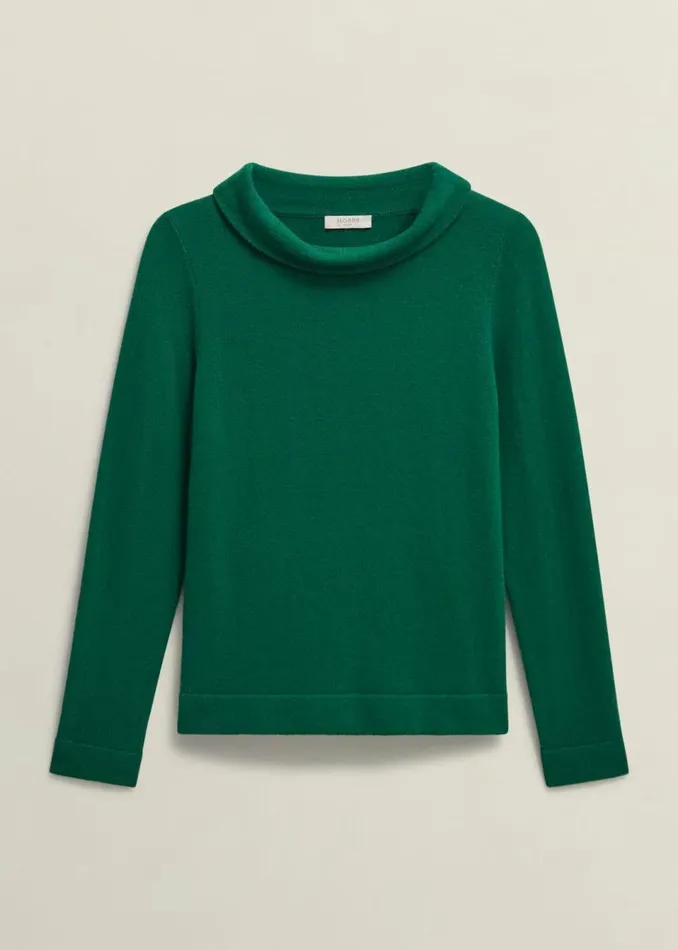 Women Jumpers and Cardigans Hobbs Audrey Wool Cashmere Jumper Agate Green