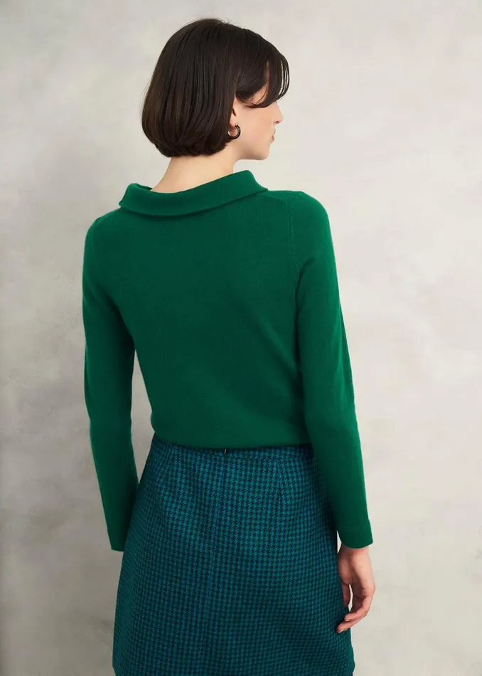Women Jumpers and Cardigans Hobbs Audrey Wool Cashmere Jumper Agate Green