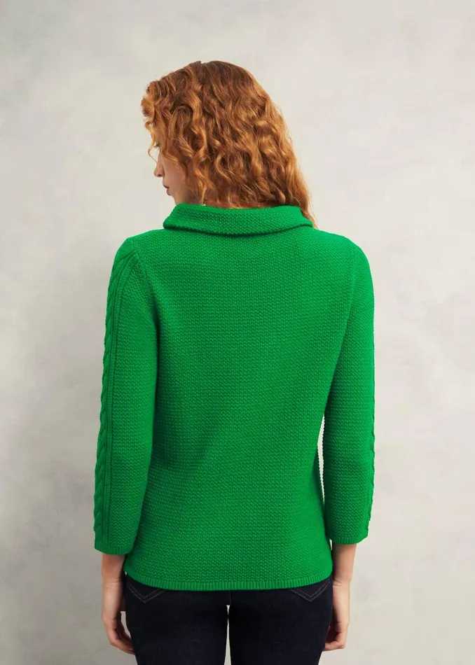 Women Jumpers and Cardigans Hobbs Camilla Cotton Jumper Lush Green