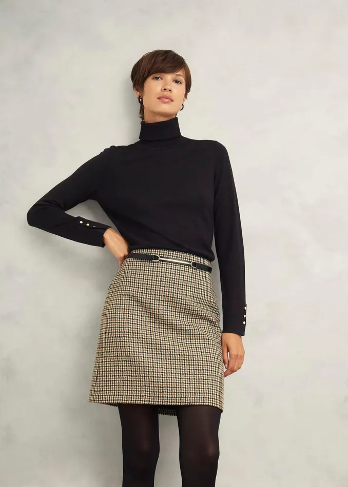 Women Jumpers and Cardigans Hobbs Lara Merino Wool Roll Neck Jumper Black