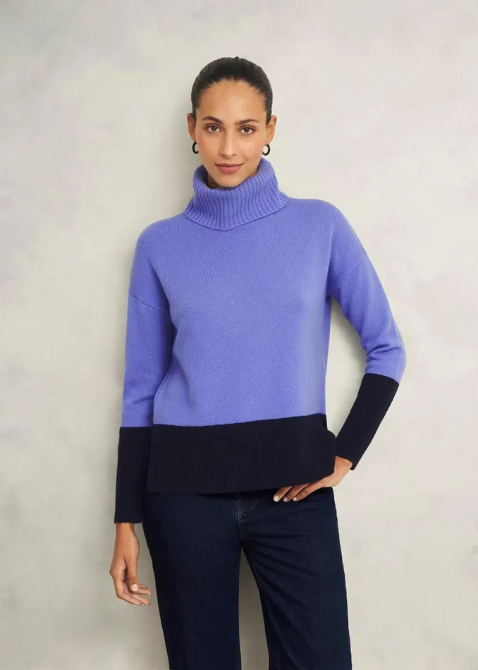 Women Jumpers and Cardigans Hobbs Melodie Wool Blend Jumper Blue Hobbs Navy