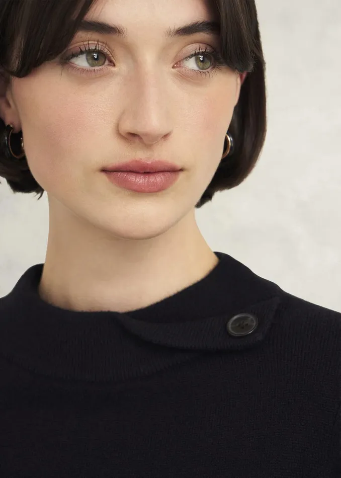 Women Jumpers and Cardigans Hobbs Talia Wool Cashmere Jumper Black
