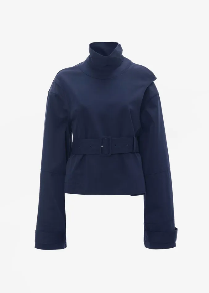 Women Jw Anderson Wrap Trench Jacket 8211 Navy The Frankie Shop Outerwear