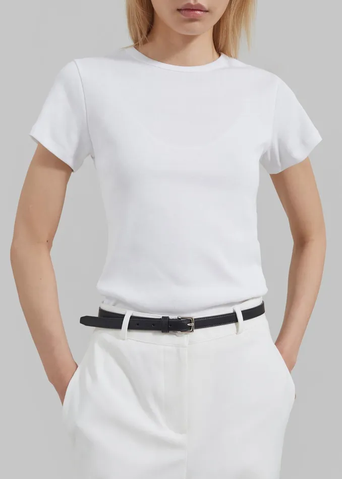 Women Kellen Baby Tee 8211 White The Frankie Shop Tops
