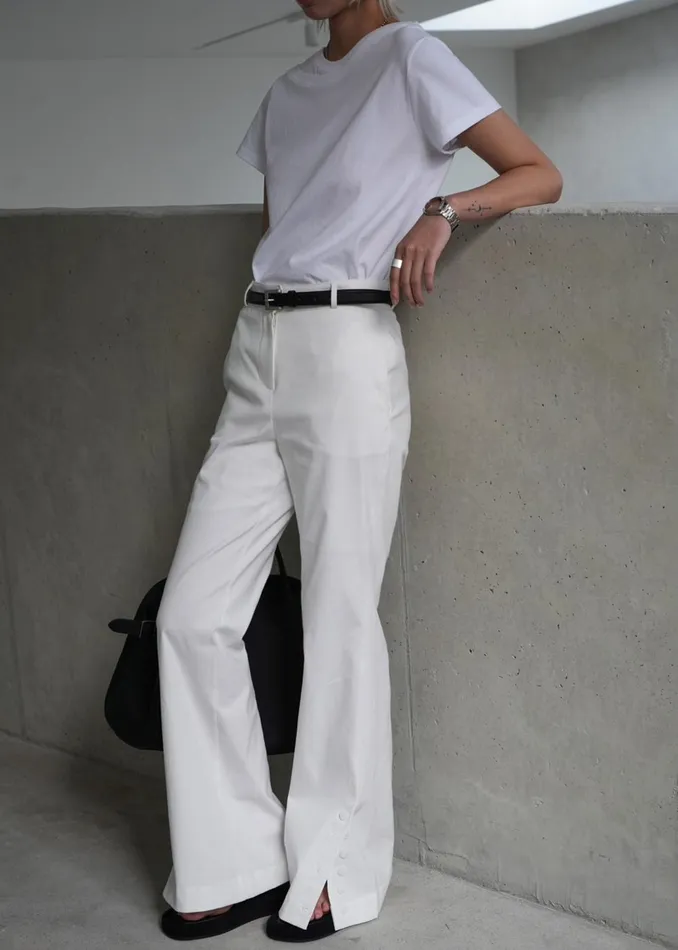 Women Kellen Baby Tee 8211 White The Frankie Shop Tops