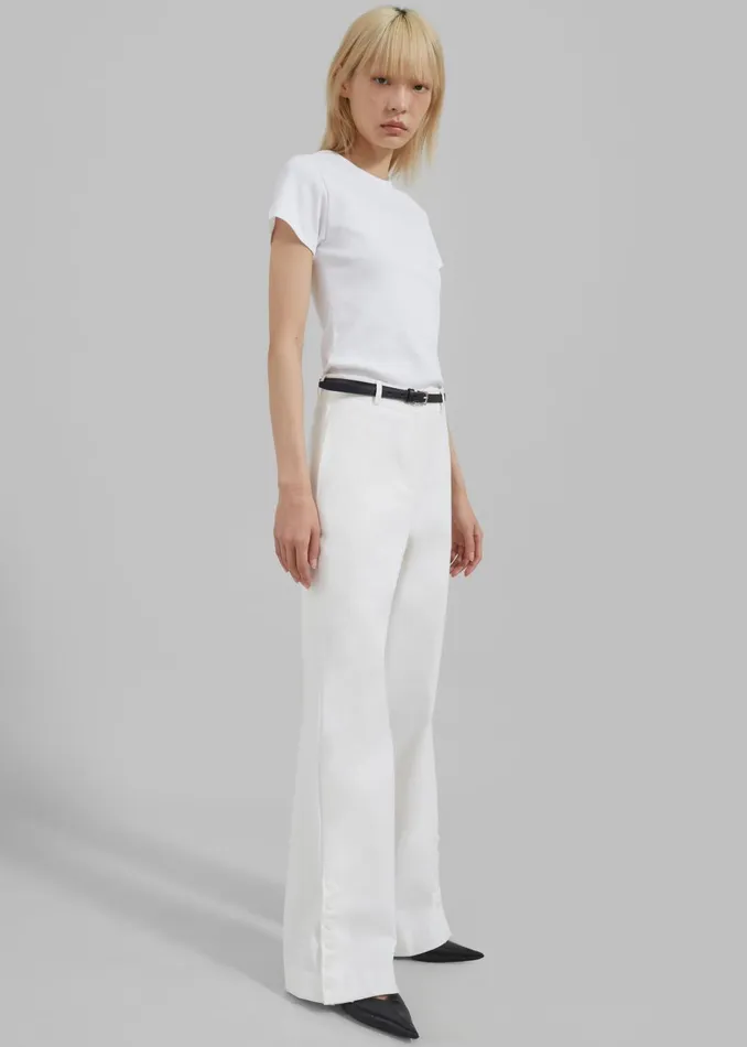 Women Kellen Baby Tee 8211 White The Frankie Shop Tops