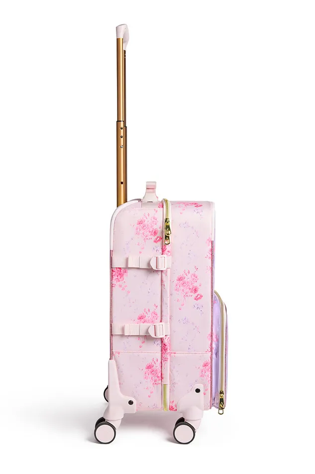 WomenKids Bags and Travel LoveShackFancy State Logan CarryOn Suitcase Happy Thoughts WomenKids Bags and Travel LoveShackFancy State Logan CarryOn Suitcase Happy Thoughts