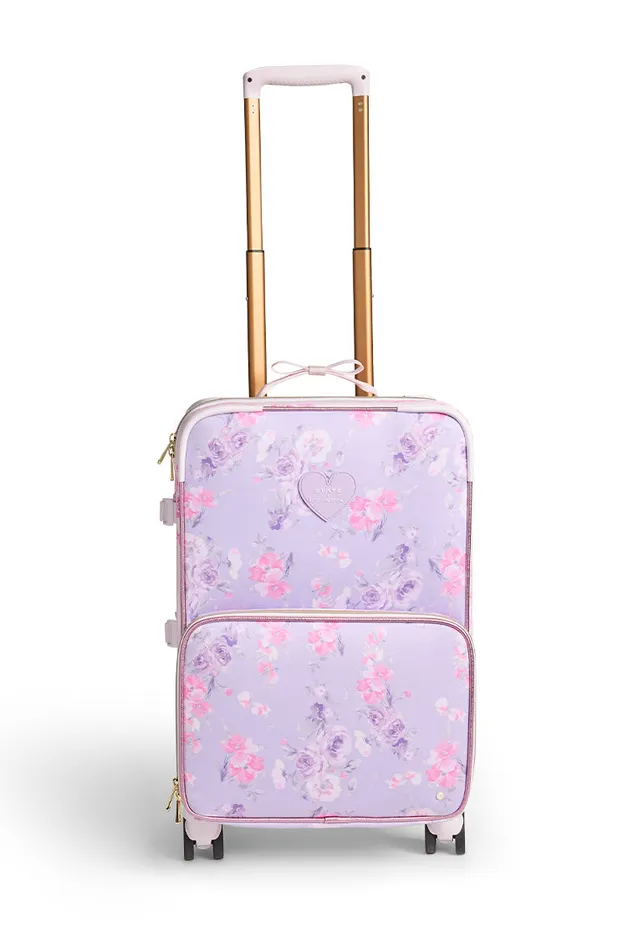 WomenKids Bags and Travel LoveShackFancy State Logan CarryOn Suitcase Happy Thoughts WomenKids Bags and Travel LoveShackFancy State Logan CarryOn Suitcase Happy Thoughts